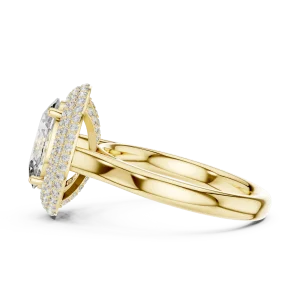 Luminary Oval Pavé-Set Double Halo Statement Ring - Image 4