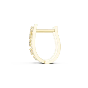 Luminary Round Pavé-Set Architectural Hoop Earrings - Image 4