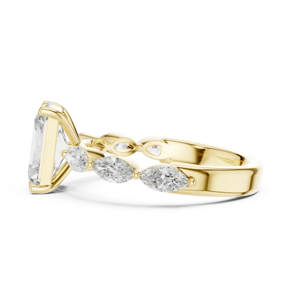 Luminary Radiant and Marquise Sculptural Solitaire Ring - Image 4