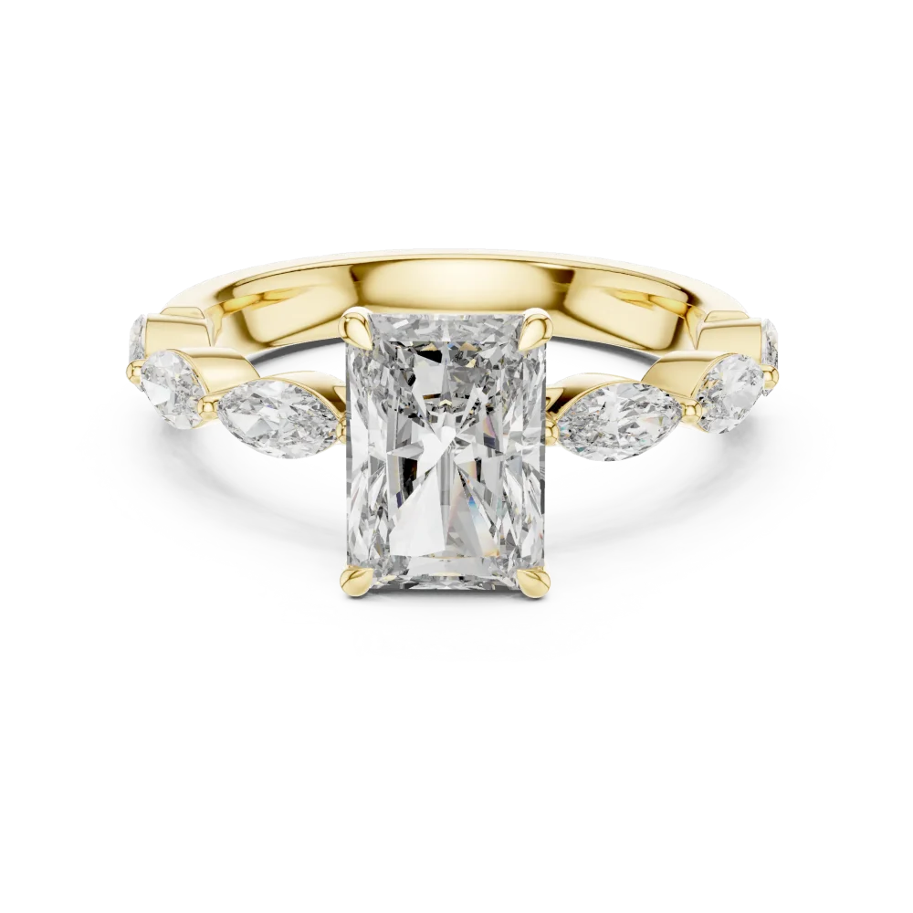 Luminary Radiant and Marquise Sculptural Solitaire Ring - Image 2