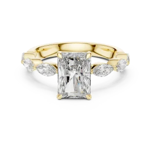 Luminary Radiant and Marquise Sculptural Solitaire Ring - Image 2