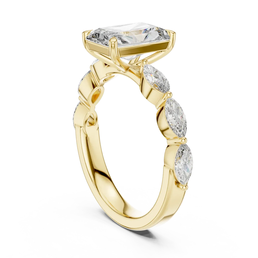 Luminary Radiant and Marquise Sculptural Solitaire Ring - Image 3