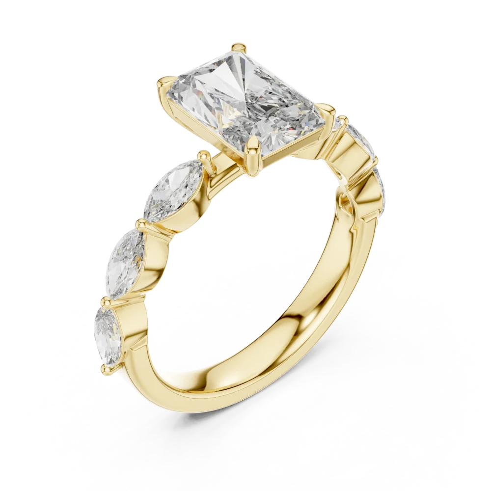 Discover the radiant allure of our sculptural solitaire ring. Expertly crafted with brilliant-cut DIAMEUR diamonds. Shop this modern classic today.