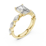 Luminary Radiant and Marquise Sculptural Solitaire Ring