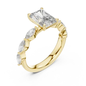 Luminary Radiant and Marquise Sculptural Solitaire Ring