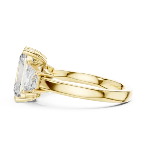 Luminary Radiant and Trapezoid Three-Stone Archival Ring - Image 4