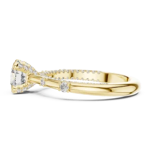 Luminary Round Brilliant Pavé-Set Solitaire Engagement Ring - Image 4