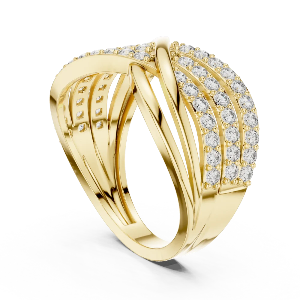 Infinite Silhouette Round Pavé-Set Contemporary Band - Image 3