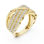 Infinite Silhouette Round Pavé-Set Contemporary Band