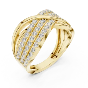 Infinite Silhouette Round Pavé-Set Contemporary Band