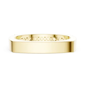 Architectural Round Brilliant Solitaire Minimalist Band - Image 4