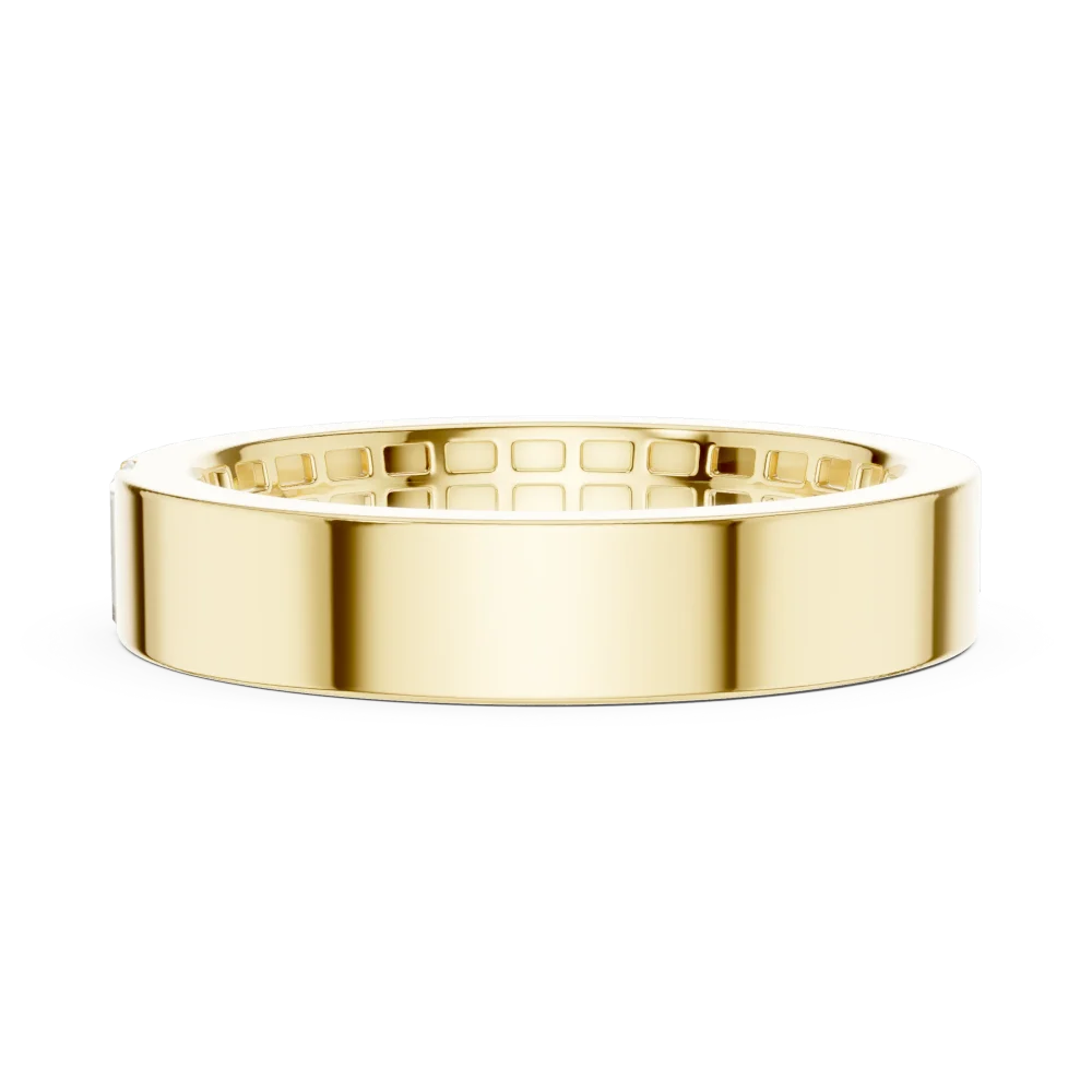 Architectural Baguette Linear Minimalist Solitaire Band - Image 4