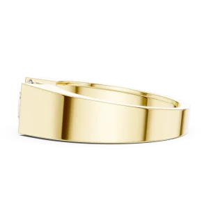 Architectural Round Brilliant Cut Solitaire Statement Ring - Image 4