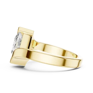 Symmetry Princess Cut Architectural Bezel Solitaire Ring - Image 4