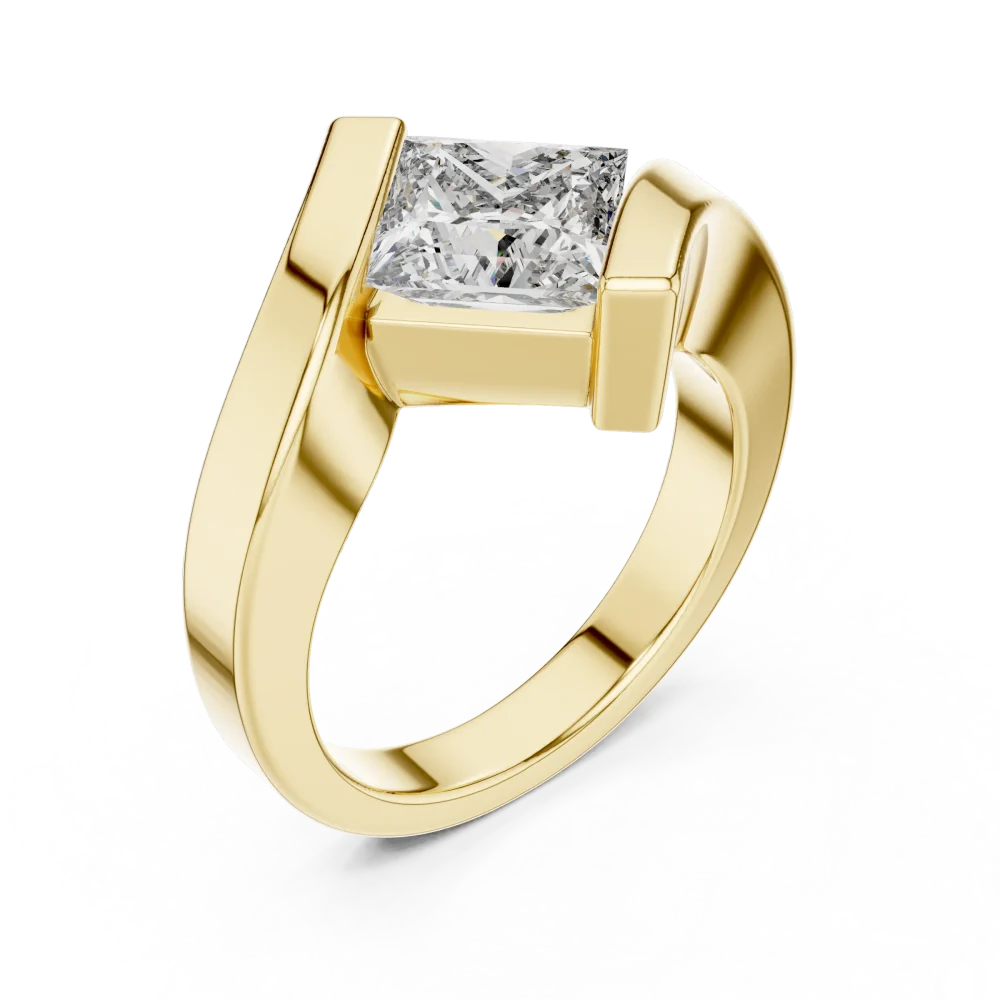 Discover the bold elegance of this princess-cut DIAMEUR lab-grown solitaire ring. A modern classic designed for brilliance. Shop the collection now.