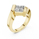 Symmetry Princess Cut Architectural Bezel Solitaire Ring