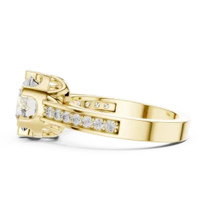 Luminary Round Brilliant Pavé-Set Solitaire Ring - Image 4