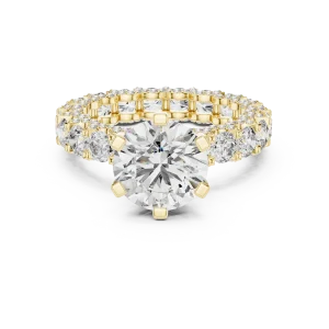 Luminary Round Brilliant Pavé-Set Solitaire Ring - Image 2