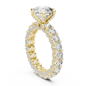 Luminary Round Brilliant Pavé-Set Solitaire Ring - Image 3