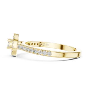 Luminary Round Brilliant Pavé-Set Halo Solitaire Ring - Image 4