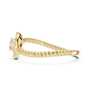 Ethereal Round Brilliant Halo Solitaire Ring - Image 4