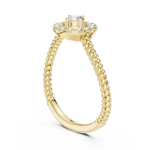 Ethereal Round Brilliant Halo Solitaire Ring - Image 3
