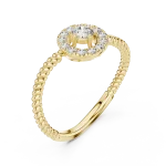 Ethereal Round Brilliant Halo Solitaire Ring
