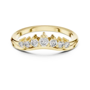 Luminary Chevron Round Brilliant Pavé-Set Band - Image 2