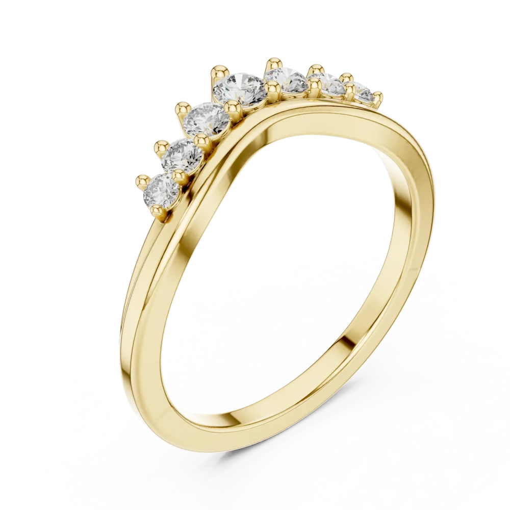 Discover the radiant allure of our chevron band, featuring brilliant DIAMEUR lab-grown diamonds in a modern, elegant design. Shop this must-have now.