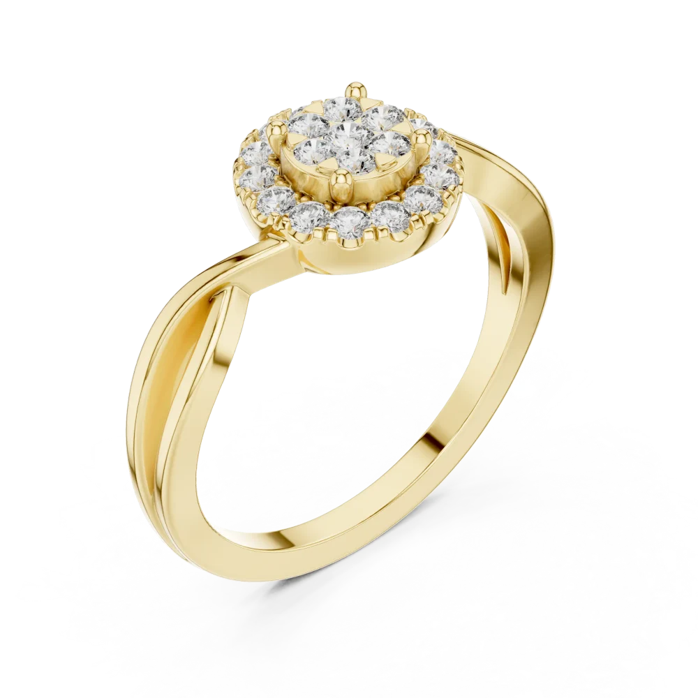 Discover the radiant Luminary halo ring, featuring brilliant DIAMEUR lab-grown diamonds. A modern classic handcrafted for elegance. Shop the look today.
