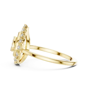 Ethereal Pear Silhouette Pavé-Set Statement Ring - Image 4