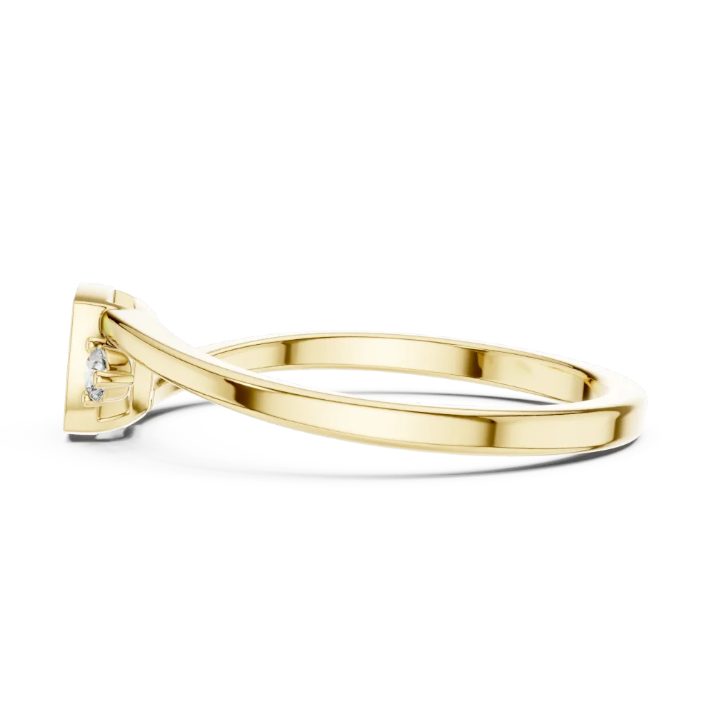Geometric Cluster Round Diamond Modern Architectural Ring - Image 4