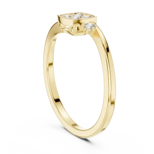 Geometric Cluster Round Diamond Modern Architectural Ring - Image 3