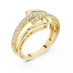 Architectural Round Brilliant Pavé-Set Geometric Band