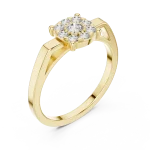 Luminary Round Brilliant Cluster Statement Ring