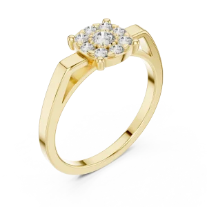 Luminary Round Brilliant Cluster Statement Ring