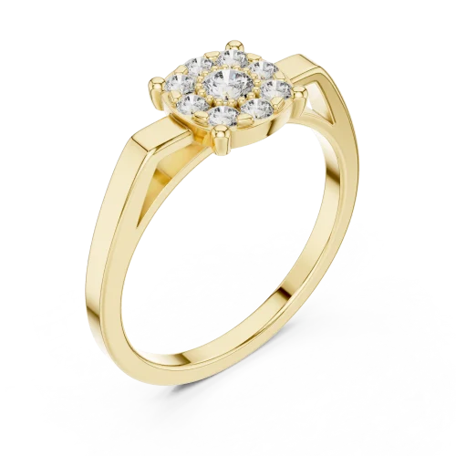 Luminary Round Brilliant Cluster Statement Ring