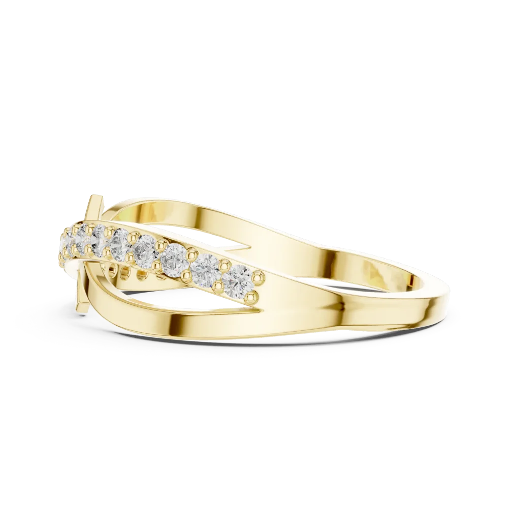Infinite Silhouette Round Brilliant Pavé-Set Band - Image 4