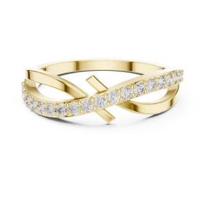 Infinite Silhouette Round Brilliant Pavé-Set Band - Image 2