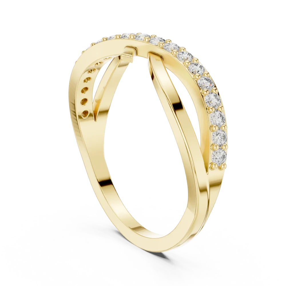 Infinite Silhouette Round Brilliant Pavé-Set Band - Image 3