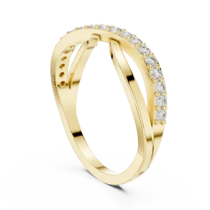 Infinite Silhouette Round Brilliant Pavé-Set Band - Image 3