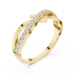 Infinite Silhouette Round Brilliant Pavé-Set Band