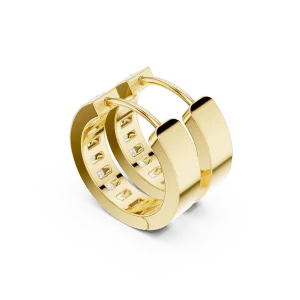 Symmetry Round Brilliant Channel-Set Hoop Earrings - Image 3