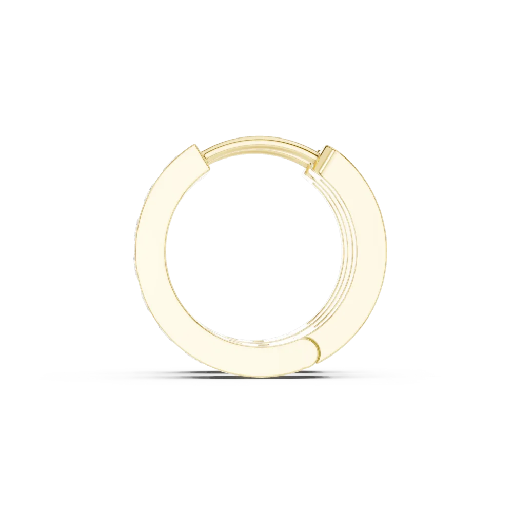 Symmetry Round Brilliant Channel-Set Hoop Earrings - Image 4