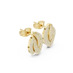 Ethereal Luminary Pavé-Set Round Brilliant Stud Earrings