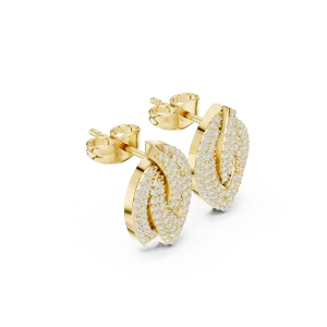 Ethereal Luminary Pavé-Set Round Brilliant Stud Earrings