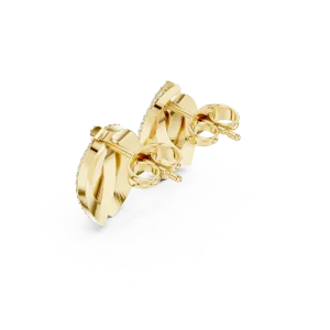 Ethereal Luminary Pavé-Set Round Brilliant Stud Earrings - Image 3