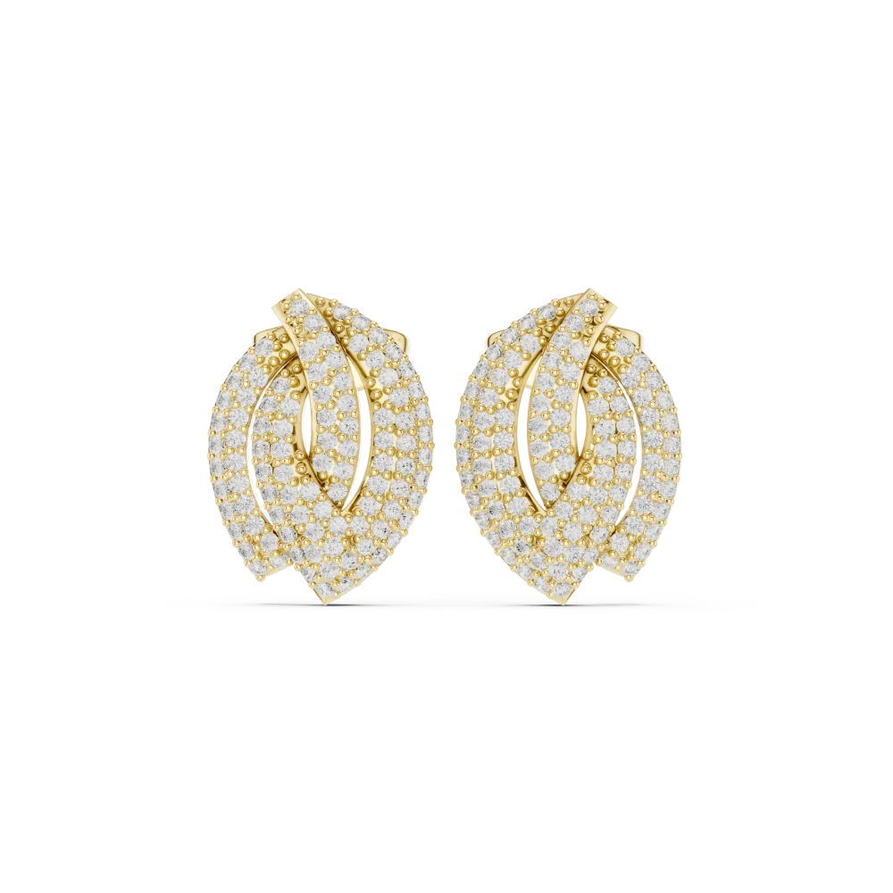 Ethereal Luminary Pavé-Set Round Brilliant Stud Earrings - Image 2