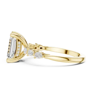 Symmetry Emerald Cut Silhouette Solitaire Engagement Ring - Image 4