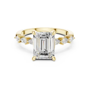 Symmetry Emerald Cut Silhouette Solitaire Engagement Ring - Image 2